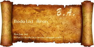 Bodolai Áron névjegykártya